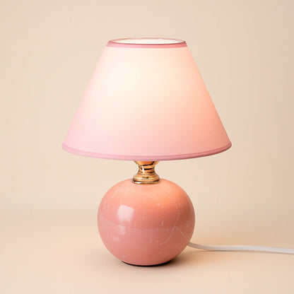 Lampe de Chevet Rose en Céramique et Tissu