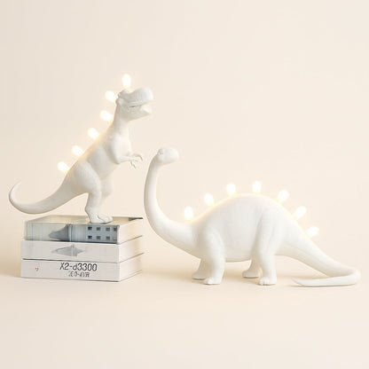 Lampe de chevet dinosaure en résine – LED intégrées