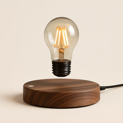 Lampe de Chevet à Lévitation Magnétique – Socle en Bois