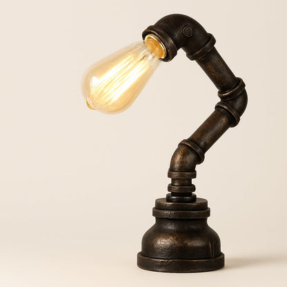 Lampe de Chevet Industrielle en Métal Cuivré