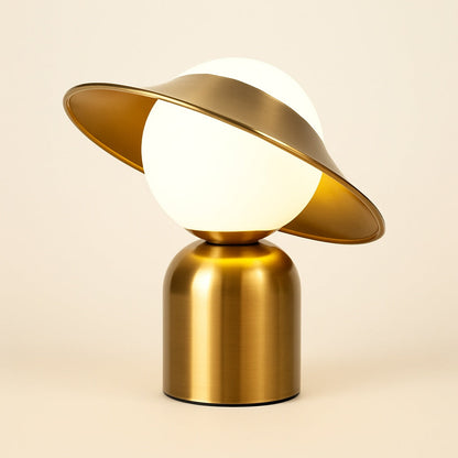 Lampe de Chevet en Laiton avec Boule Lumineuse