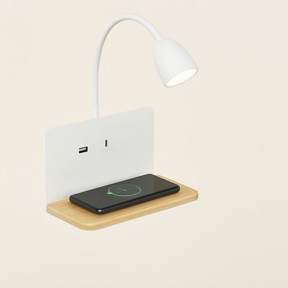 Applique Murale de Chevet avec Chargeur à Induction