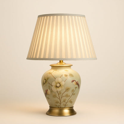 Lampe de Chevet Vintage en Céramique et Tissu