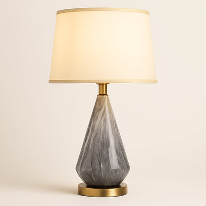 Lampe de chevet pied céramique imitation marbre vintage