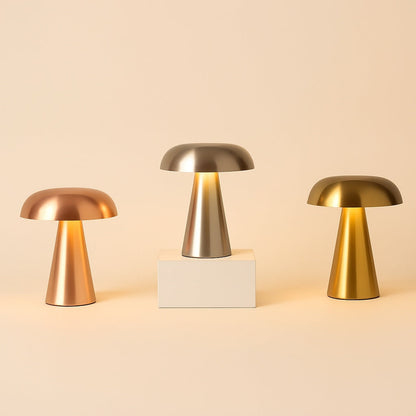 Lampe de chevet tactile design champignon en métal