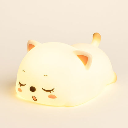 Veilleuse Chat en Silicone – Lumière Douce pour Enfant