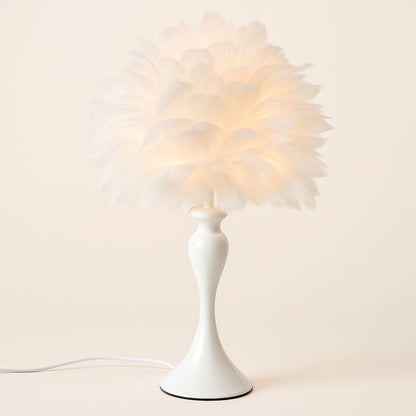 Lampe de chevet à plumes – Ambiance douce et élégante