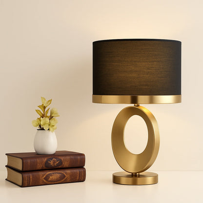 Lampe de Chevet sur Pied en Métal et Tissu