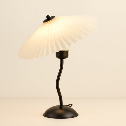 Lampe de Chevet Japonaise Abat-jour Plissé en Tissu