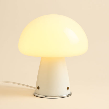 Lampe de Chevet Champignon Blanche en Verre