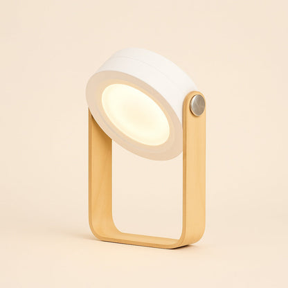 Lampe de Chevet Portable Pliable en Acrylique et Bois