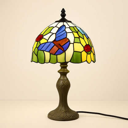 Lampe Tiffany Papillons et Tournesols – Style Vitrail