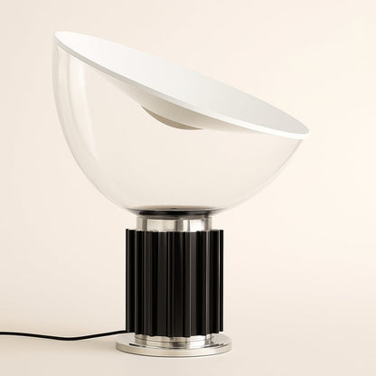 Lampe design italien en verre et aluminium