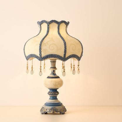 Lampe de Chevet Baroque en Résine et Tissu