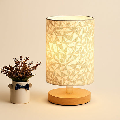 Lampe de Chevet en Bois et Lin – Design Naturel