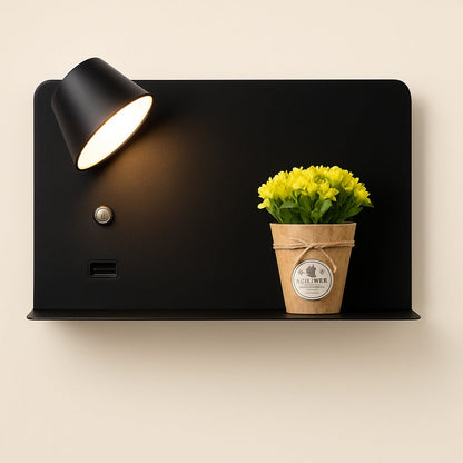 Applique Liseuse Murale avec Port USB – Noir ou Blanc