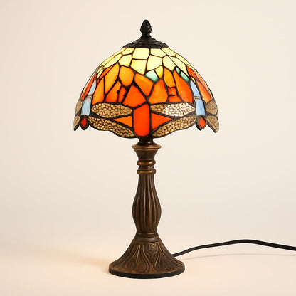 Lampe Tiffany Libellule en Verre et Métal