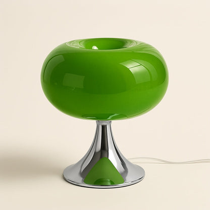 Lampe de chevet design en métal et verre