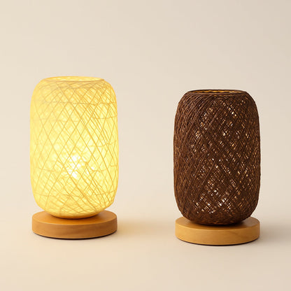 Lampe de Chevet en Osier Tressée à la Main