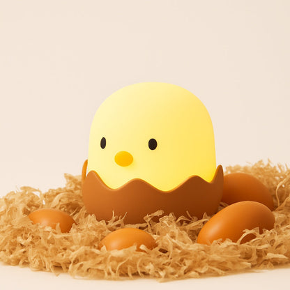 Veilleuse Bébé Silicone Poussin – Lumière Douce et Sécurisée