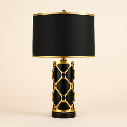 Lampe de Chevet Céramique Noir et Or