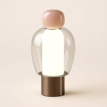 Lampe de Chevet Minimaliste en Verre et Aluminium