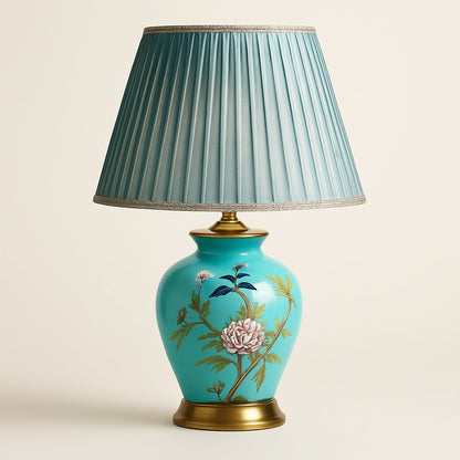 Lampe Céramique Artisanale à Poser avec Abat-jour