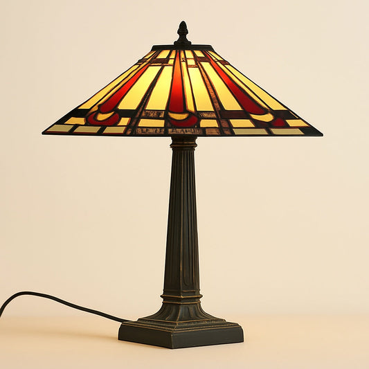 Lampe Tiffany Rubis Royal – Art du Vitrail et Élégance