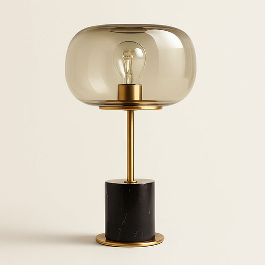 Lampe de Chevet Marbre, Verre et Métal – Design Luxe