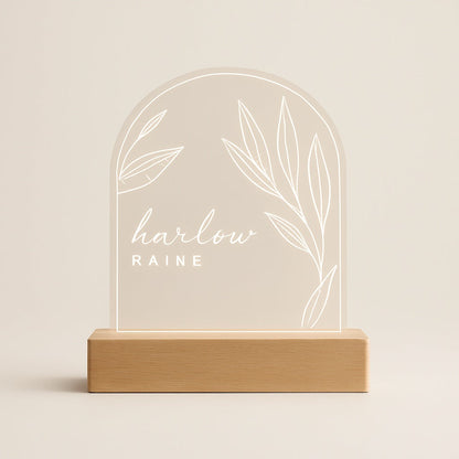 Veilleuse Personnalisable Prénom – Bois et Acrylique