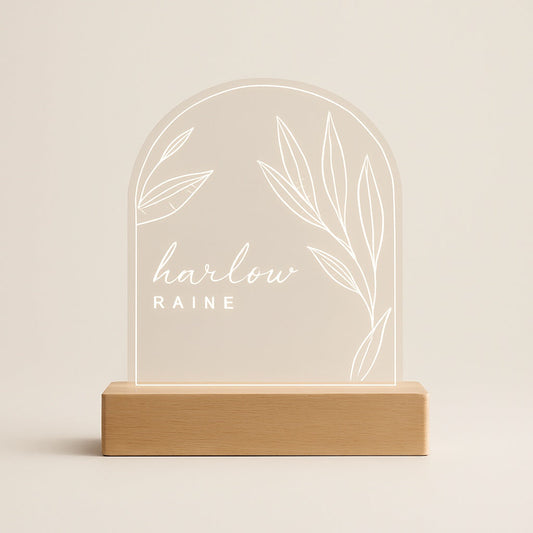 Veilleuse Personnalisable Prénom – Bois et Acrylique