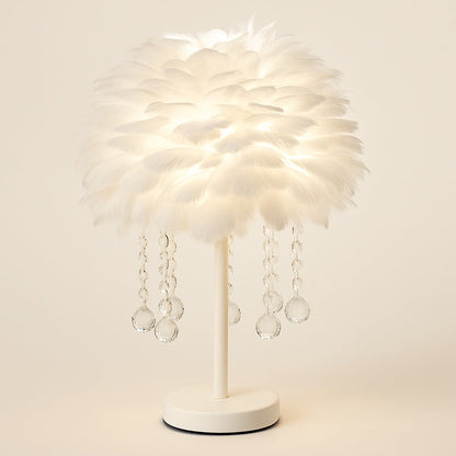 Lampe de Chevet à Plumes – Ambiance Douce et Élégante