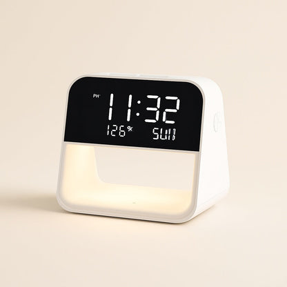 Lampe de Chevet Connectée avec Réveil et Chargeur à Induction