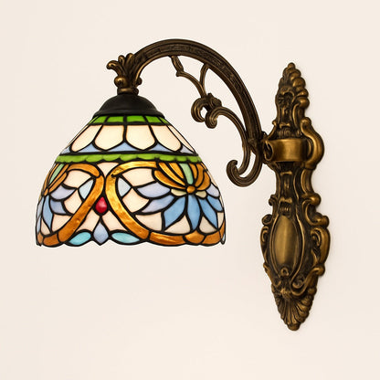 Applique Murale Vitrail Tiffany Arabesque