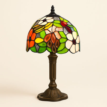 Lampe Tiffany Florale en Vitrail – Métal et Verre