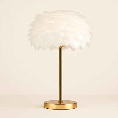 Lampe de chevet à plumes – Design élégant et lumière douce