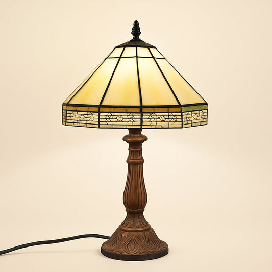 Lampe de Table Style Tiffany en Vitrail