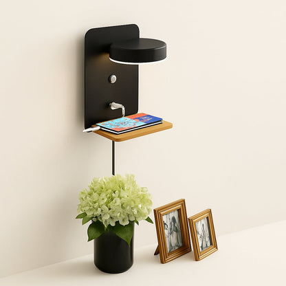 Liseuse Lampe de Chevet avec Port USB et Étagère