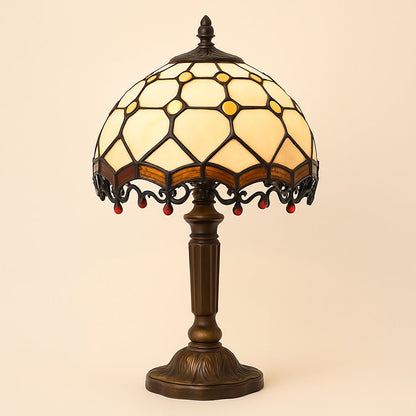 Lampe de Chevet Style Tiffany Industriel en Vitrail