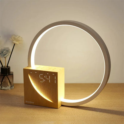Lampe de Chevet avec Réveil, Chargeur USB et Veilleuse
