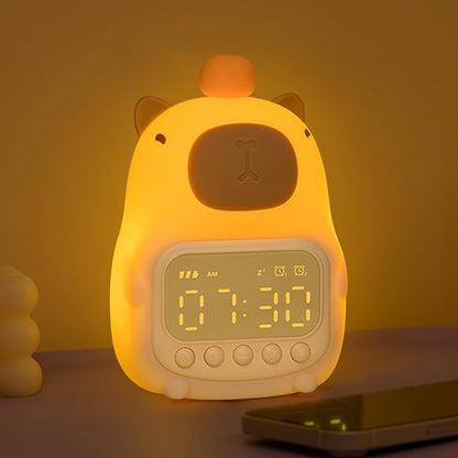 Réveil Veilleuse Enfant Capybara en Silicone