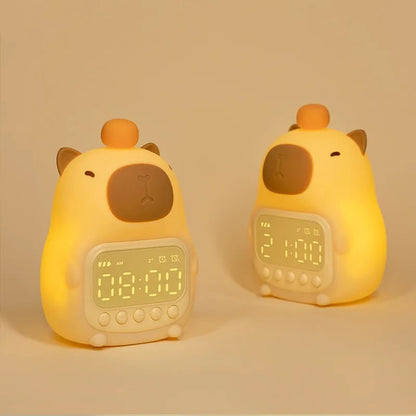 Réveil Veilleuse Enfant Capybara en Silicone