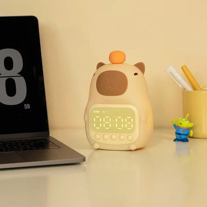 Réveil Veilleuse Enfant Capybara en Silicone