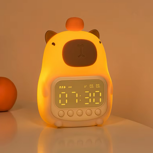 Réveil Veilleuse Enfant Capybara en Silicone