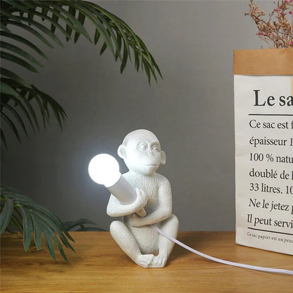 Lampe Singe en Résine – Décoration Originale et Lumineuse