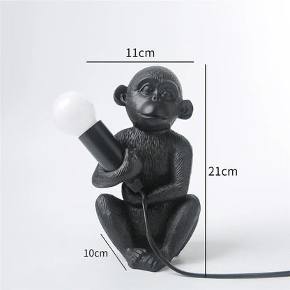 Lampe Singe en Résine – Décoration Originale et Lumineuse