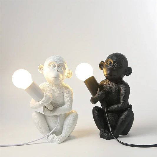 Lampe Singe en Résine – Décoration Originale et Lumineuse