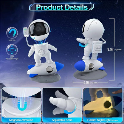 Veilleuse Astronaute Projecteur Galaxie et Bluetooth