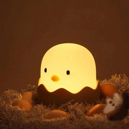 Veilleuse Bébé Silicone Poussin – Lumière Douce et Sécurisée