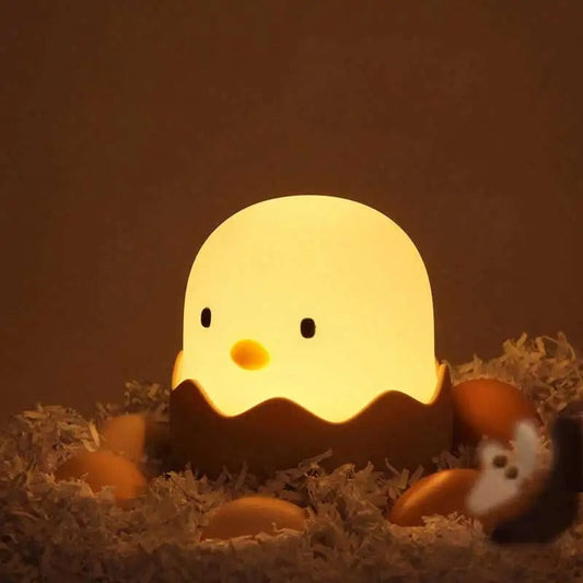 Veilleuse Bébé Silicone Poussin – Lumière Douce et Sécurisée